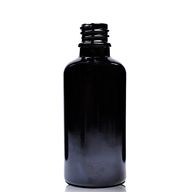 50ml Čierna Sklenená Fľaška - Bez Uzáveru