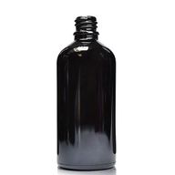 100ml Čierna Sklenená Fľaška - Bez Uzáveru