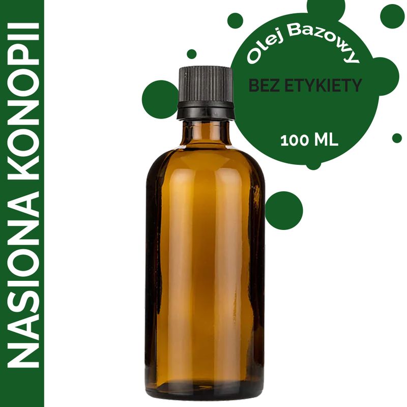 Olej z Konopného Semena - 100ml - Bez Etikety