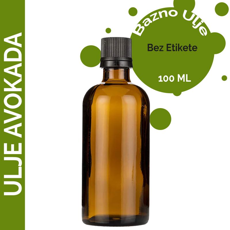 Avokádový Olej - 100ml - Bez Etikety