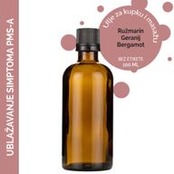 Kúpeľový a Masážny Olej na zmiernenie príznakov PMS - 100ml - Bez Etikety