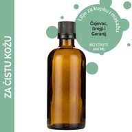 Kúpeľový a Masážny Olej Čistá Pokožka - 100ml - Bez Etikety