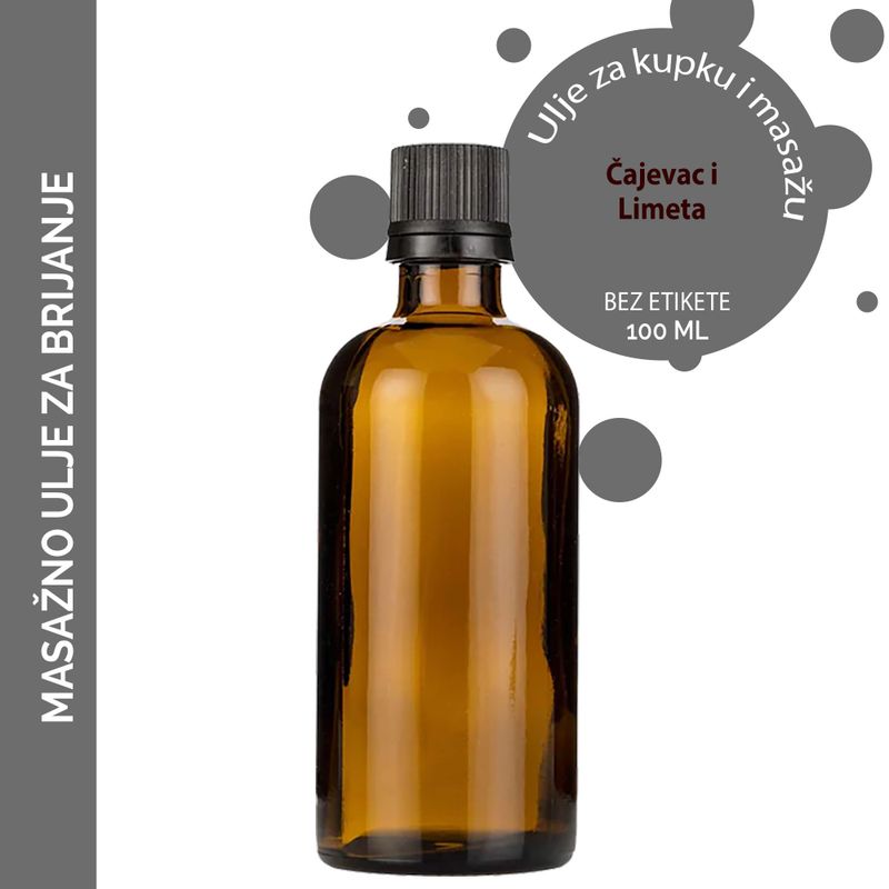 Kúpeľový a Masážny Olej na Holenie - 100ml - Bez Etikety