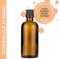 Kúpeľový a Masážny Olej - Korenistá Zmes - 100ml - Bez Etikety