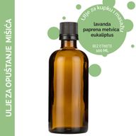 Kúpeľový a Masážny Olej na Uvoľnenie Svalov - 100ml - Bez Etikety