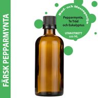 Kúpeľový a Masážny Olej Svieža Mäta - 100ml - Bez Etikety