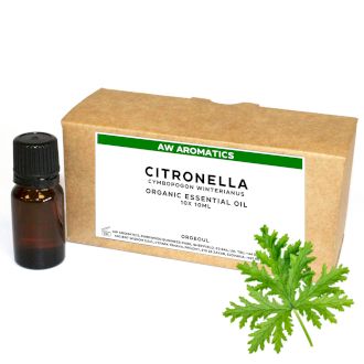 Citronella Bio Esenciálny Olej 10ml - Bez Etikety