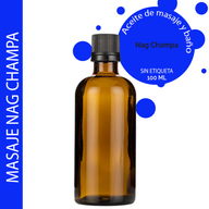 Kúpeľový a Masážny Olej Nag Champa - 100ml - Bez Etikety