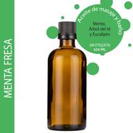 Kúpeľový a Masážny Olej Svieža Mäta - 100ml - Bez Etikety