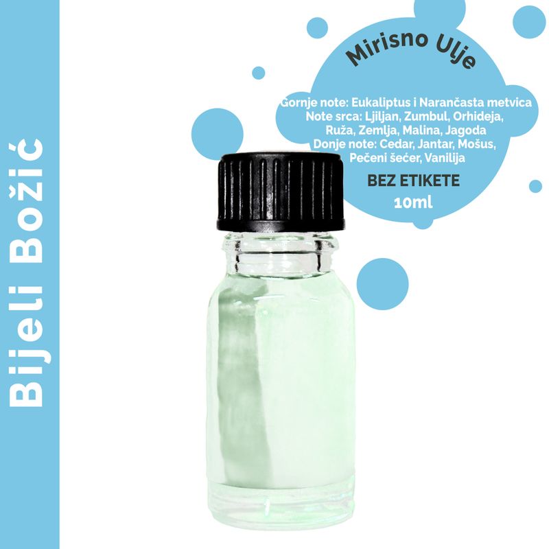 Vonný Olej - Biele Vianoce 10ml -Bez Etikety