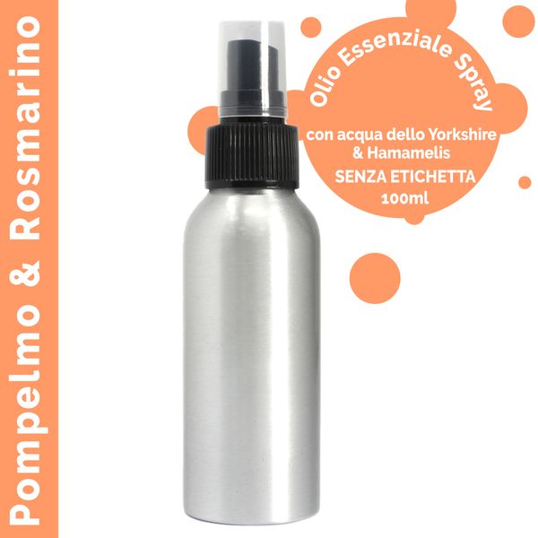 100ml Rozprašovač s Esenciálnymi Olejmi - Graperfruit & Rozmarín - Bez Etikety