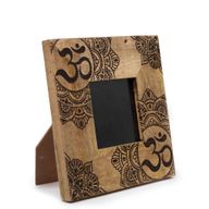 Malý Rám na Fotografie z Mangového Dreva ( 10x15cm) 20x20x2cm - Mandala - Čierny