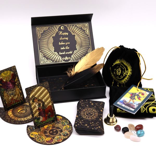 Tarot so Zlatou Fóliou - Nechajte Kúzlo Začať - Darčeková Sada