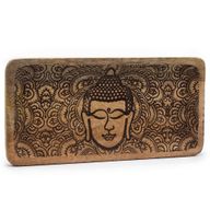 Dlhá Tácka 30x15x2.5cm - Tvár Budhu Čierne Gravírovanie