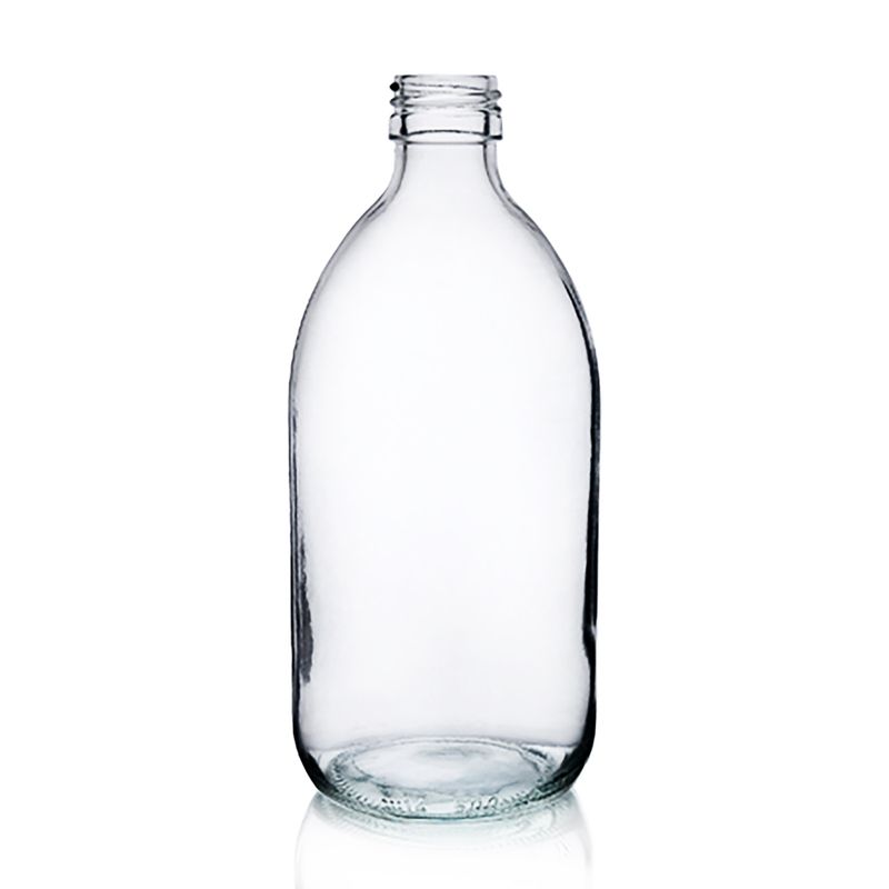 500ml Lieková Fľaša z Číreho Skla