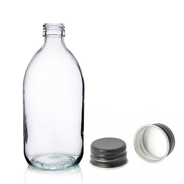 300ml Lieková Fľaša z Číreho Skla