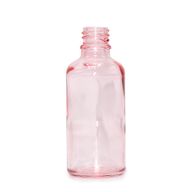 50ml Ružová Sklenená Fľaška - Bez Uzáveru