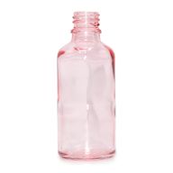 100ml Ružová Sklenená Fľaška - Bez Uzáveru