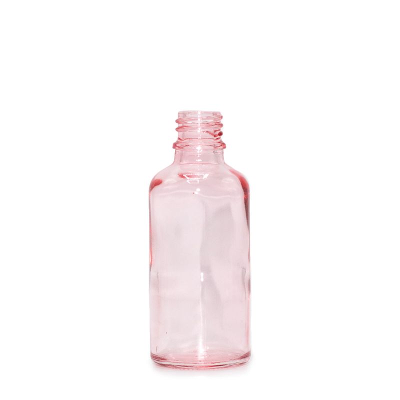10ml Ružová Sklenená Fľaška - Bez Uzáveru