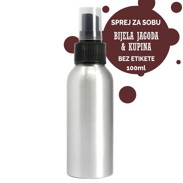 100ml Izbové Parfémy - Biela Jahoda & Černica - Bez Etikety