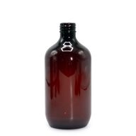 500ml Jantárová Plastová Fľaša Boston - Bez Uzáveru