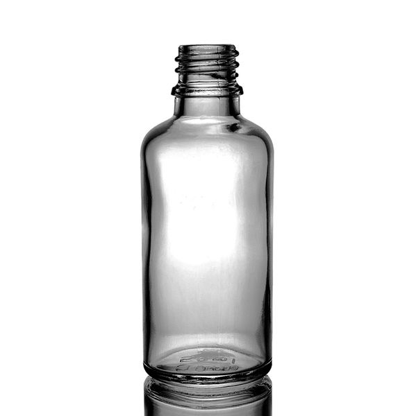 50 ml dymovo sivá sklenená fľaša s kvapátkom