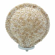 Boho Morské Mušľové Tienidlo - Veľké Vzorované Okrúhle - 30 cm