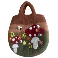 Plstená Taška s Motívom Hubovej Záhrady - 35x27cm