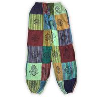 Nomad Sari - Nohavice s Hubovým Vzorom - Bloková Potlač - Zelené Tóny S/M