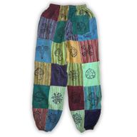 Nomad Sari - Nohavice s Hubovým Vzorom - Bloková Potlač - Zelené Tóny S/M