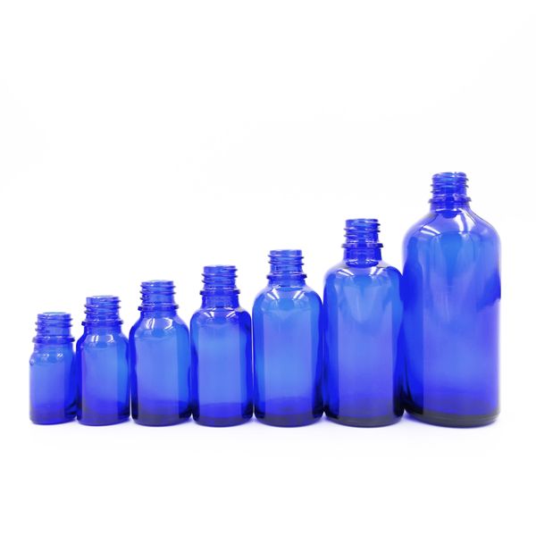 5ml Modrá Sklenená Fľaška - Bez Uzáveru