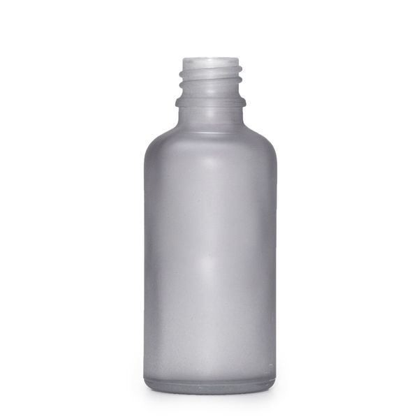 50ml Fľaška z Matného Šedého Skla - Bez Uzáveru