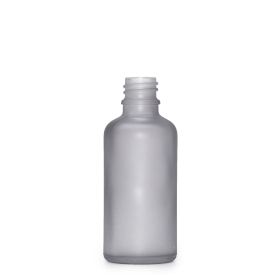 50ml Fľaška z Matného Šedého Skla - Bez Uzáveru