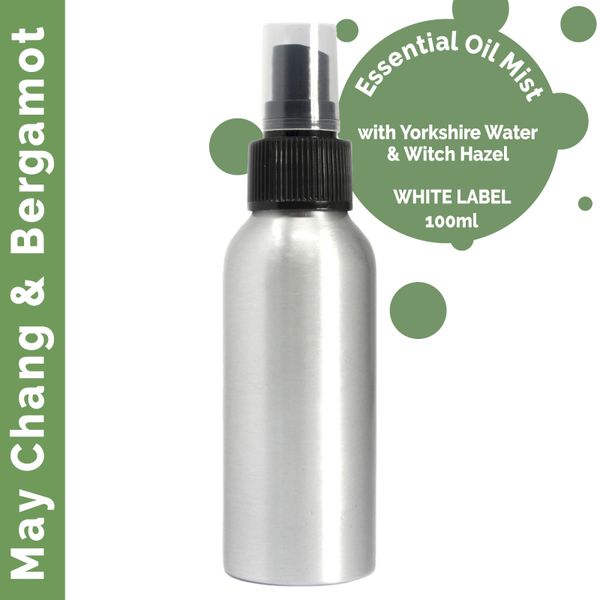 100ml Rozprašovač s Esenciálnymi Olejmi - Litsea Cubeba & Bergamot - Bez Etikety