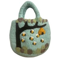 Plstená Taška Strom a Úľ - 35x27cm