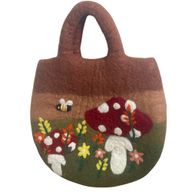 Plstená Taška s Motívom Hubovej Záhrady - 35x27cm