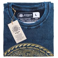 Stone Wash Tričko (L) - Hamsa - Modré