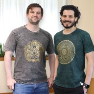 Stone Wash Tričko (S) - Hamsa - Tmavo Šedé