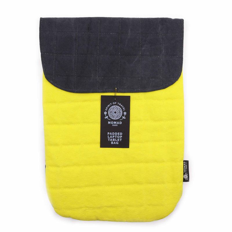 Polstrovaná Taška na Notebook - Žltá - 14oz,, Stonewash