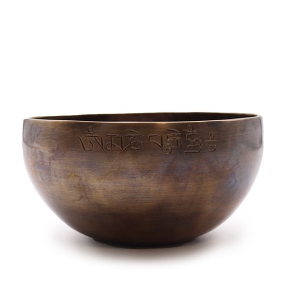 Veľká Indická Spievajúca Miska s Fázami Mesiaca - (približne 550 g) - 17 cm