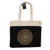 Veľká Nákupná Taška (38x15x43cm) Čokoládová Stonewash 14oz - Slobodná Mandala