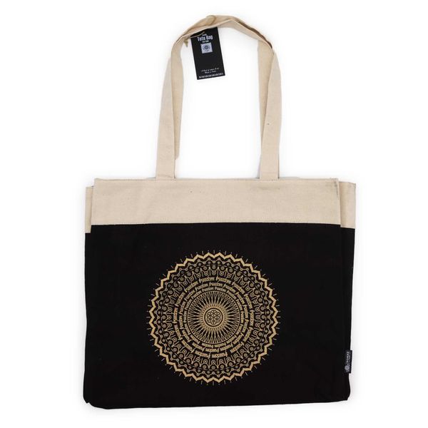 Veľká Nákupná Taška (38x15x43cm) Čokoládová Stonewash 14oz - Slobodná Mandala