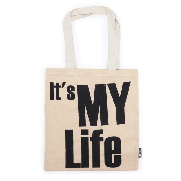 Ikonická Základná Taška - IT'S MY LIFE - (40x36cm) - Prírodná 113 g