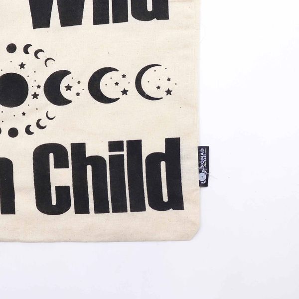 Ikonická Základná Taška - Stay Wild, Moon Child - (40x36cm) - Prírodná 113 g