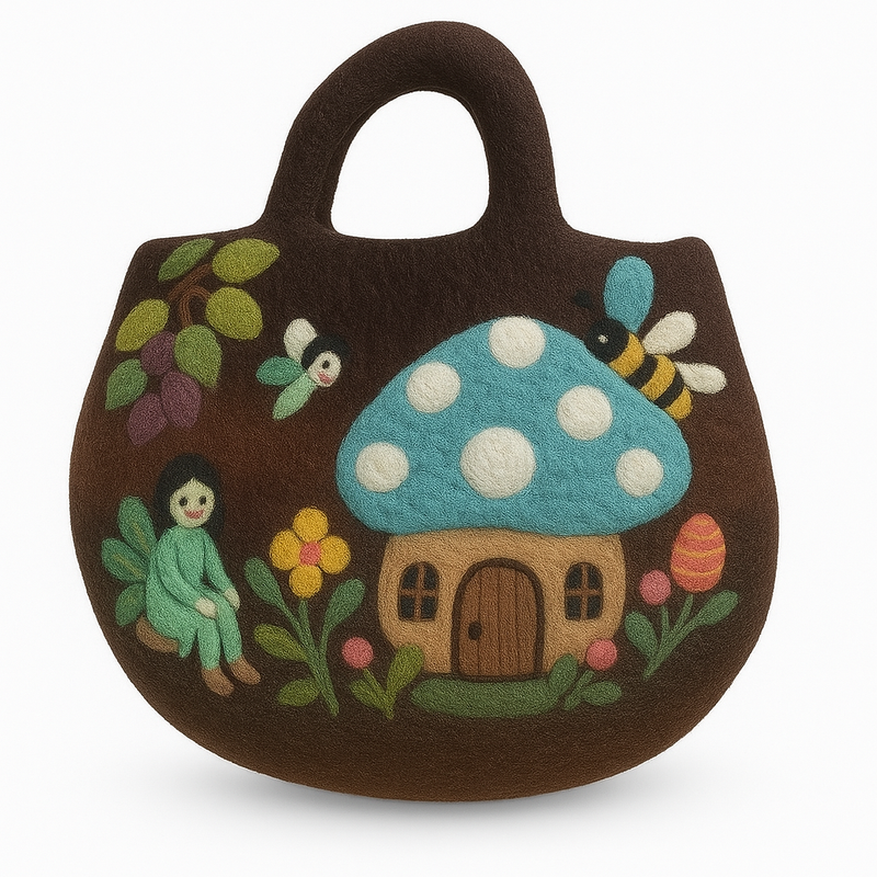 Plstená Taška Rozprávková Záhrada - 35x27cm
