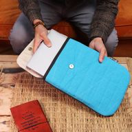 Polstrovaná Taška na Notebook - Tyrkysová - 14oz, Stonewash