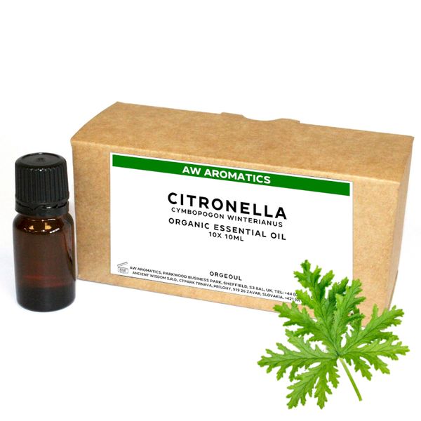 Citronella Bio Esenciálny Olej 10ml - Bez Etikety