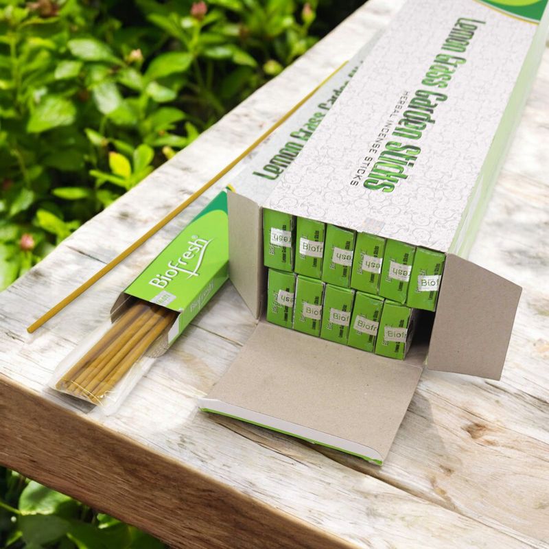 Záhradné Vonné Tyčinky Biofresh - (10 x 50cm) - Citrónová Tráva