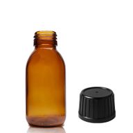 100ml Jantárová Sklenená Liekovka - Bez Uzáveru