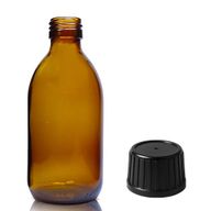 250ml Jantárová Sklenená Liekovka - Bez Uzáveru